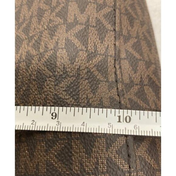 Michael Kors Brown Signature PVC Monogram Shoulder Bag With Adjustable Strap - Picture 5 of 7